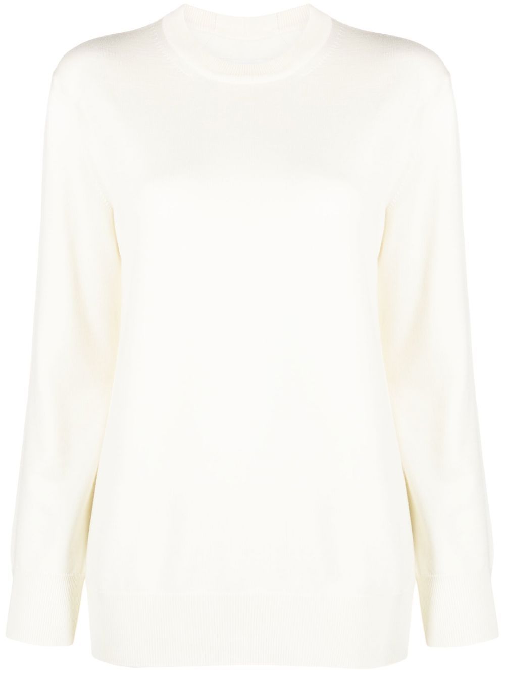 Jil Sander 羊毛圆领毛衣 - 白色