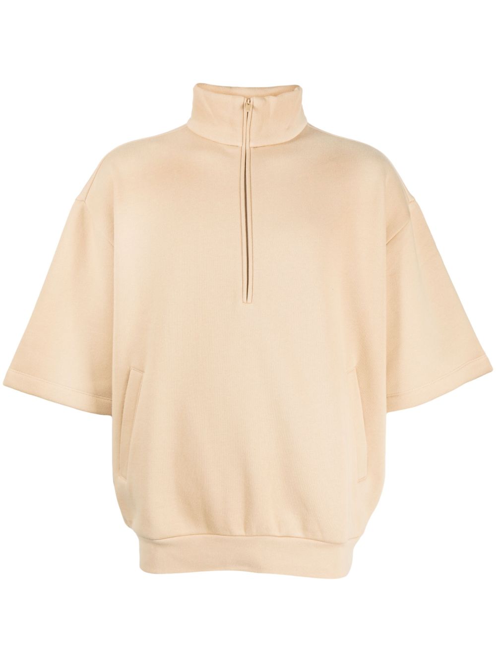 FEAR OF GOD ESSENTIALS 垮肩拉链领衬衫 - 褐色