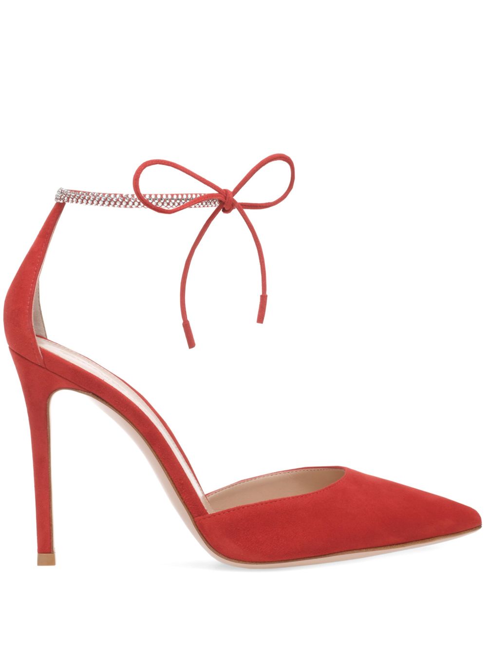 Gianvito Rossi Montecarlo D'Orsay 高跟鞋（10.5厘米） - 红色