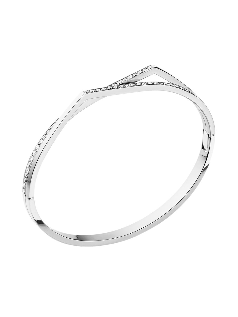 Repossi Antifer 18K白金钻石手镯 - 银色