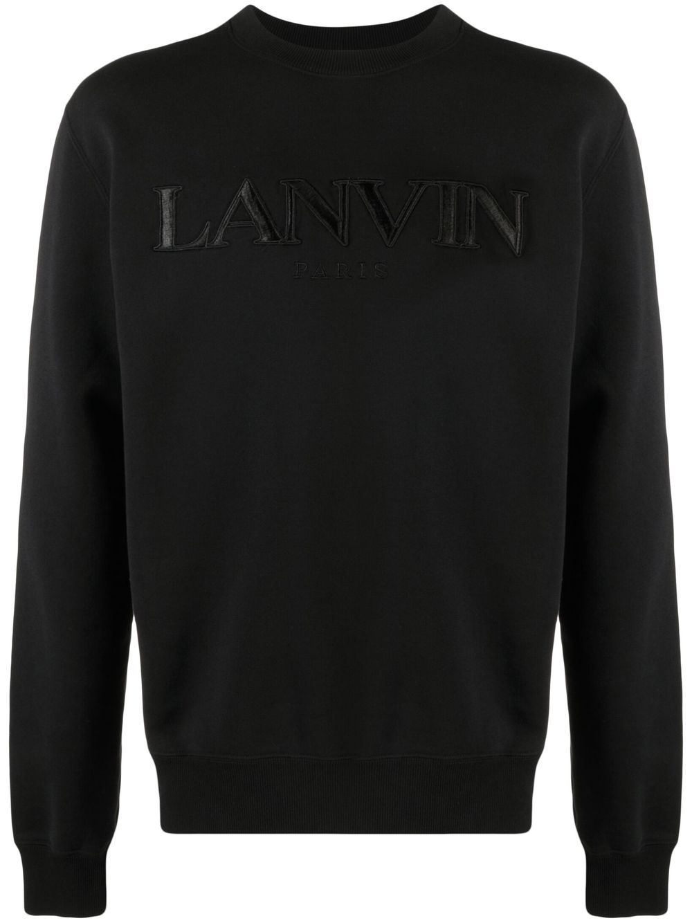 Lanvin logo刺绣卫衣 - 黑色