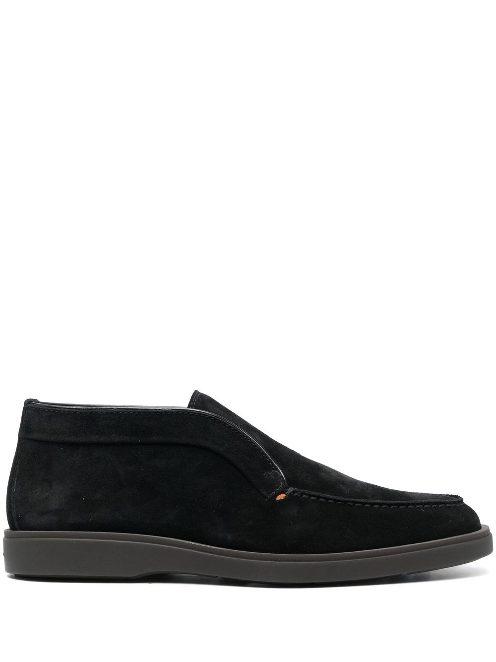 Santoni 绒面皮沙漠靴 - 黑色
