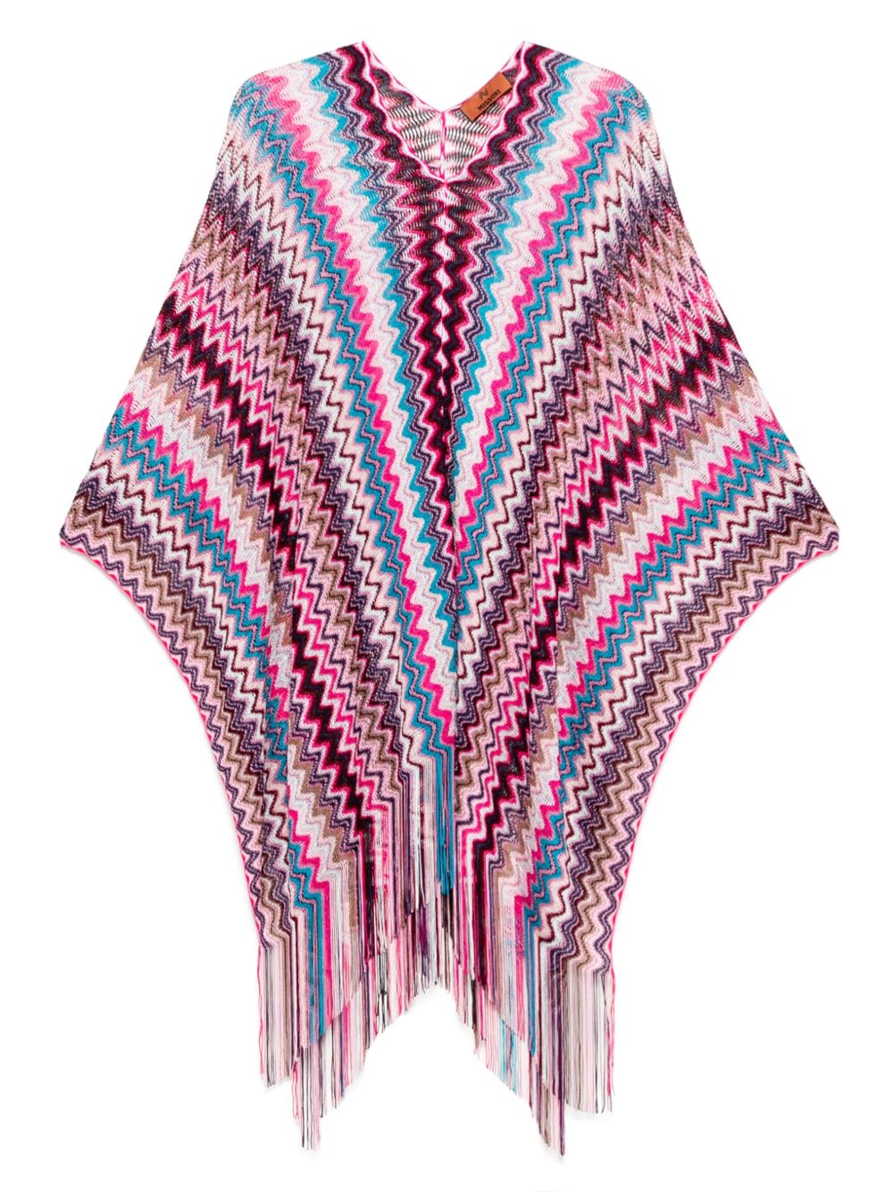 Missoni Z字形图案斗篷 - 粉色