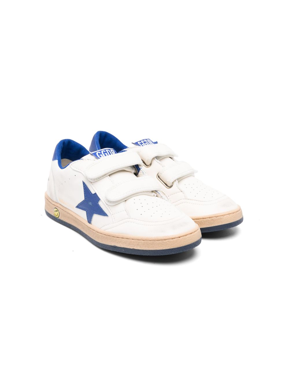 Golden Goose Kids Ball Star 皮质运动鞋 - 白色