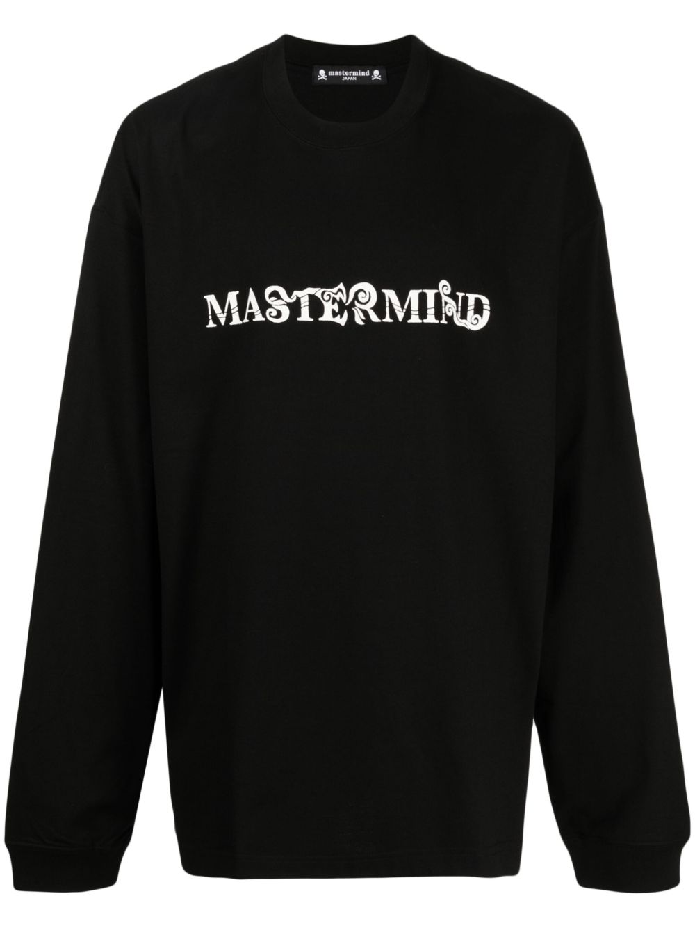 Mastermind Japan logo印花长袖T恤 - 黑色