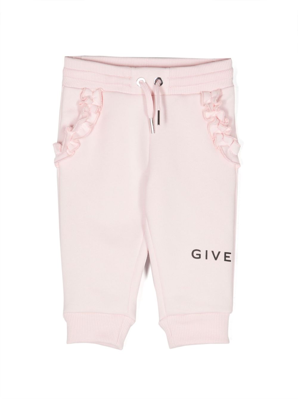 Givenchy Kids logo印花细节运动裤 - 粉色