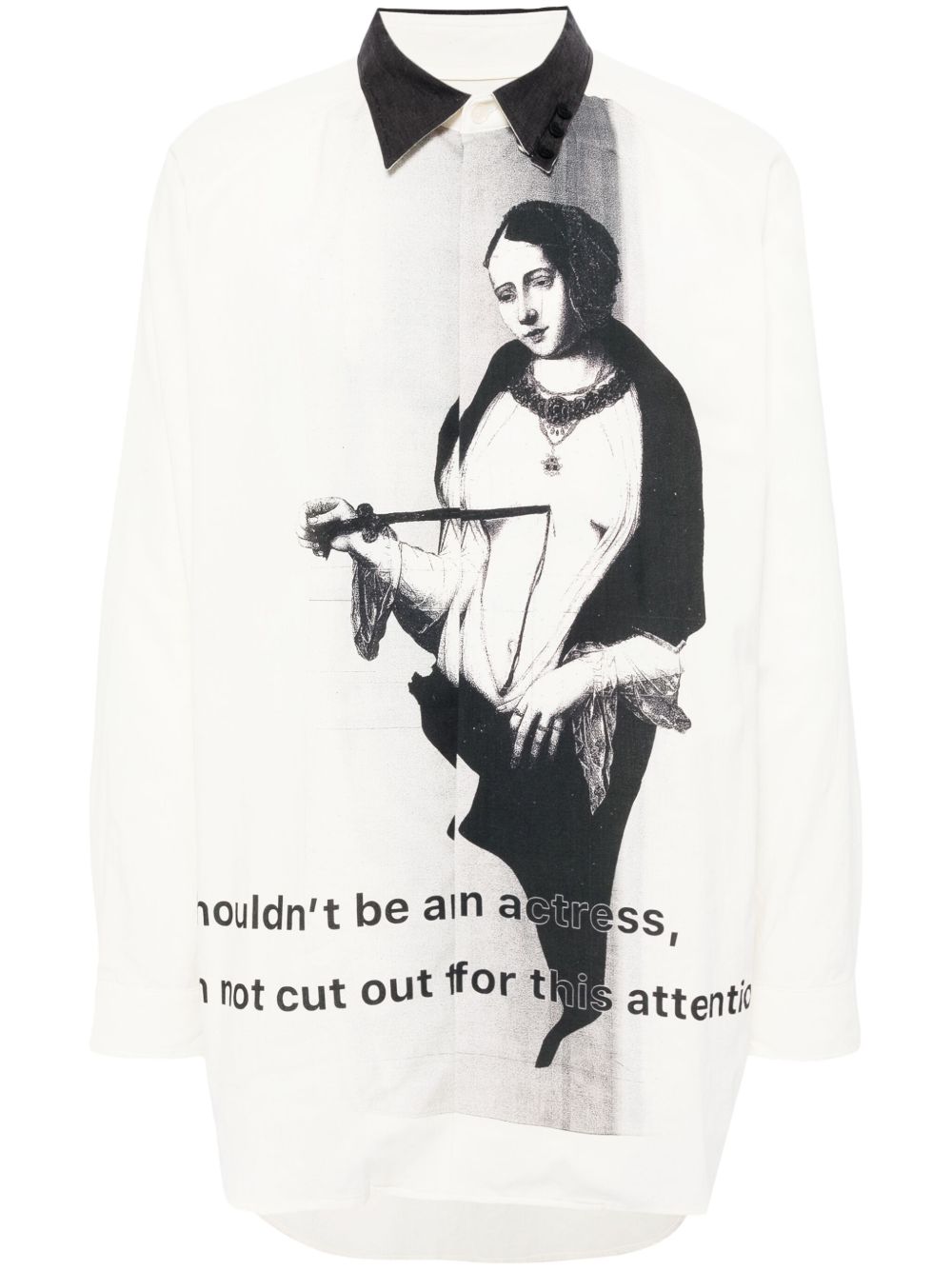 Yohji Yamamoto Puncture M A-Stabbing Women 衬衫 - 白色