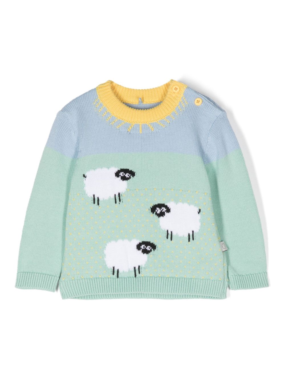 Stella McCartney Kids 绵羊图案毛衣 - 绿色