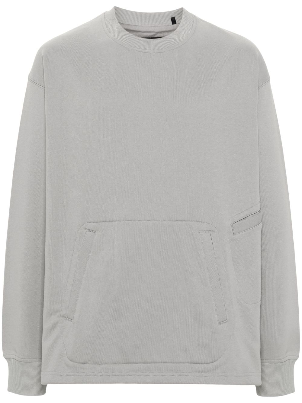 Y-3 橡胶logo平纹针织卫衣 - 灰色
