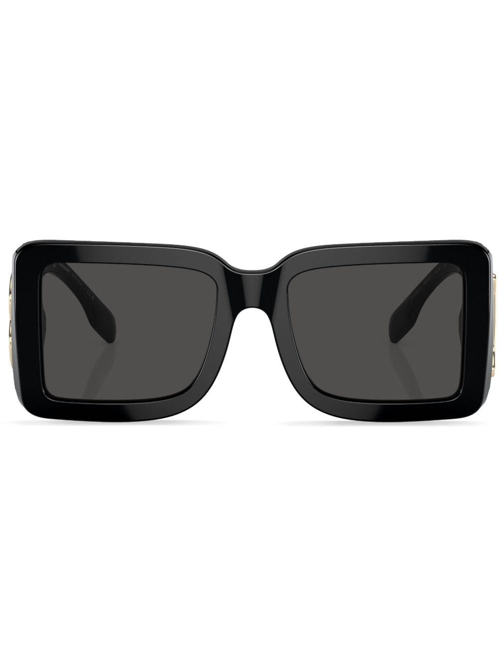 Burberry Eyewear TB 图案方框太阳眼镜 - 黑色