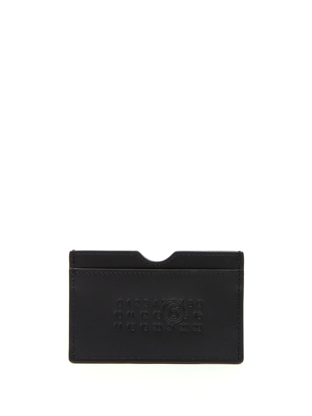 MM6 Maison Margiela Signature 皮质卡夹 - 黑色