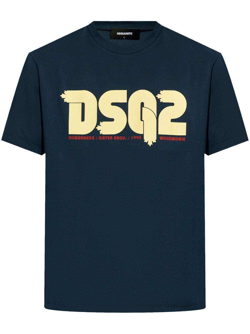 DSQUARED2 logo印花T恤 - 蓝色