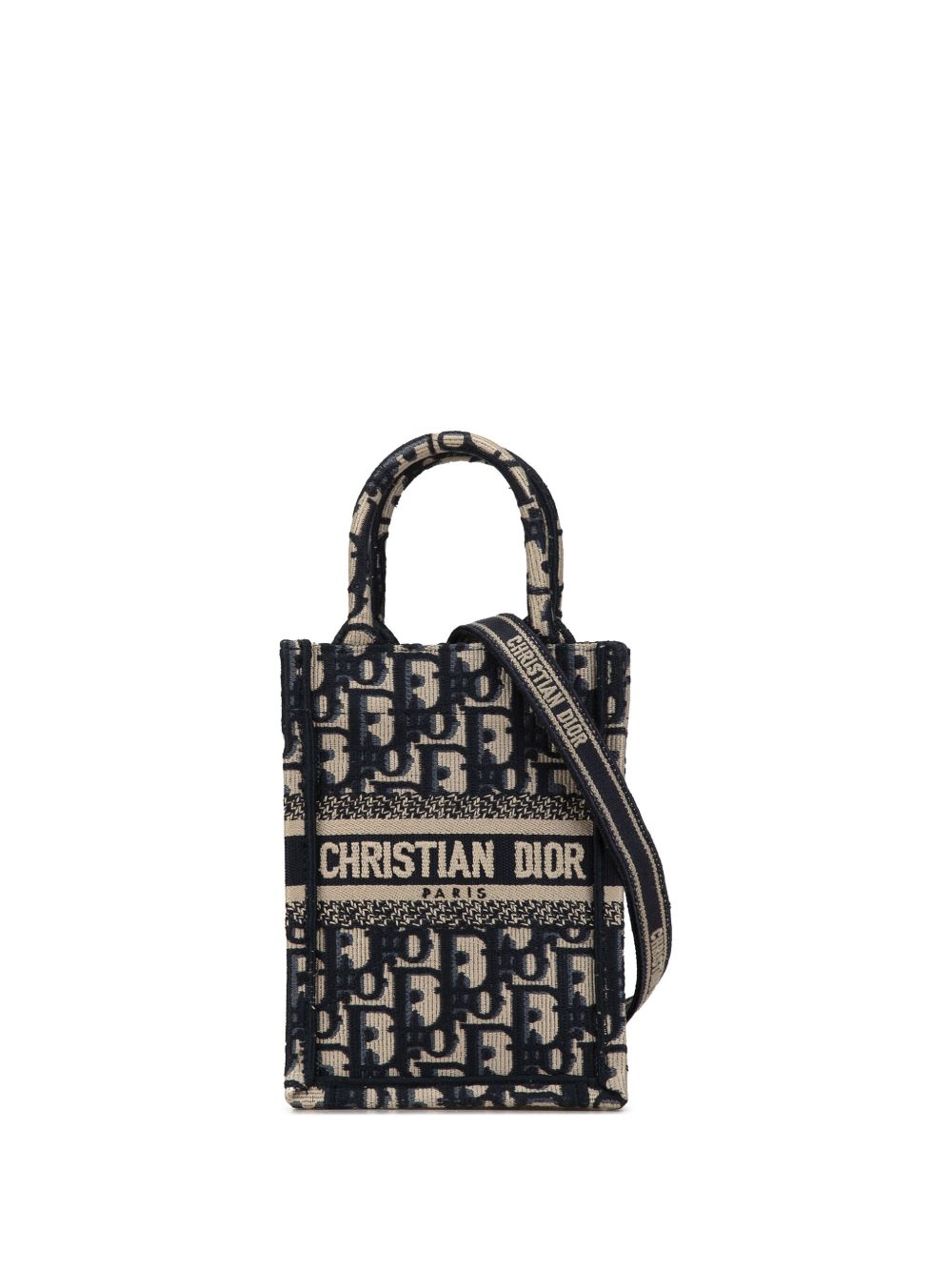 Christian Dior Pre-Owned Mini Oblique Vertical Book 托特包（2022年典藏款） - 蓝色