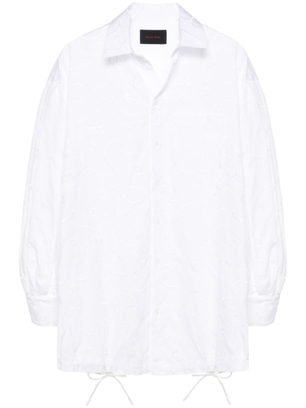 Simone Rocha 马德拉刺绣衬衫 - 白色
