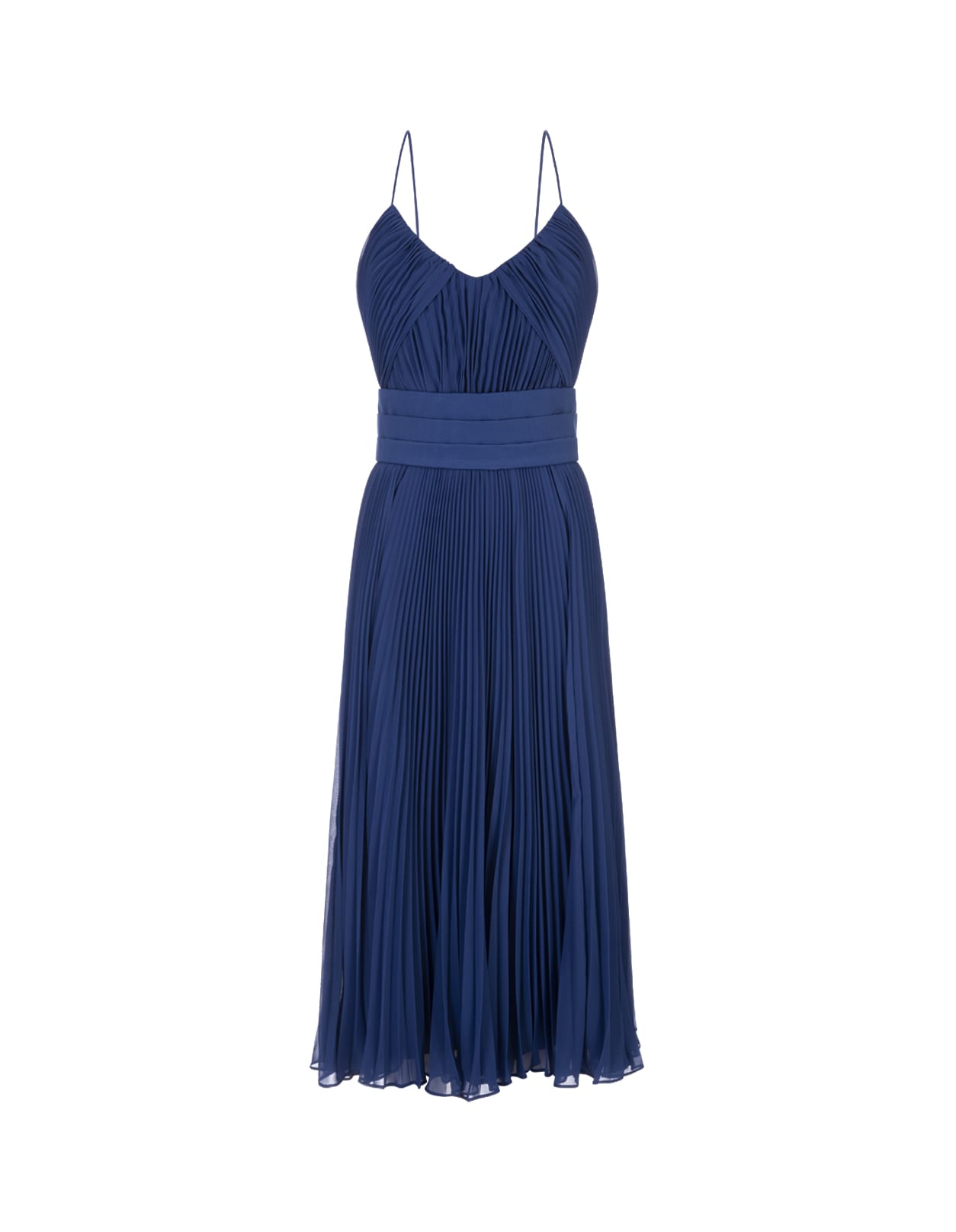 Max Mara Clarino褶皱Midi连衣裙