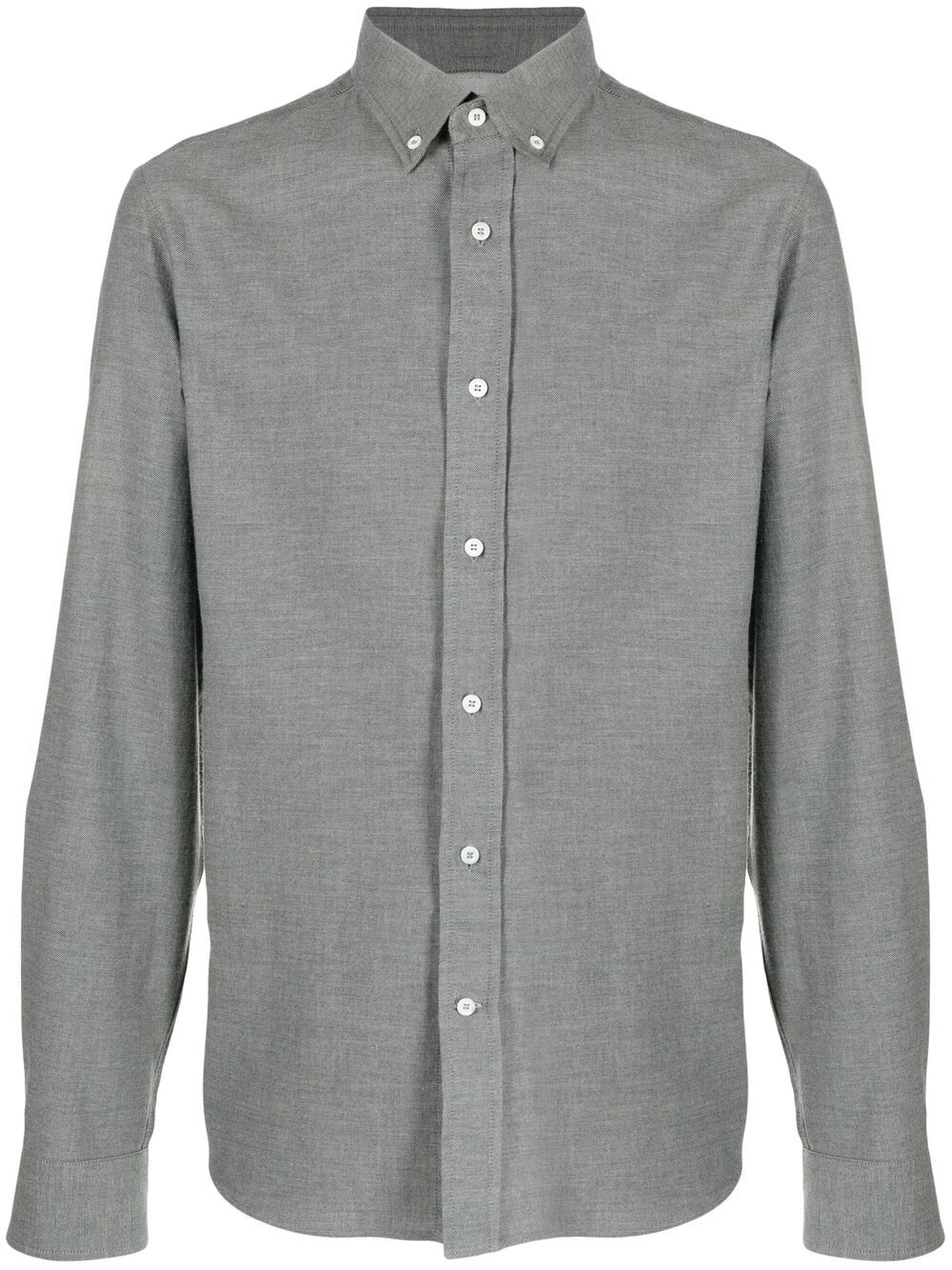 Brunello Cucinelli 扣角领衬衫 - 灰色
