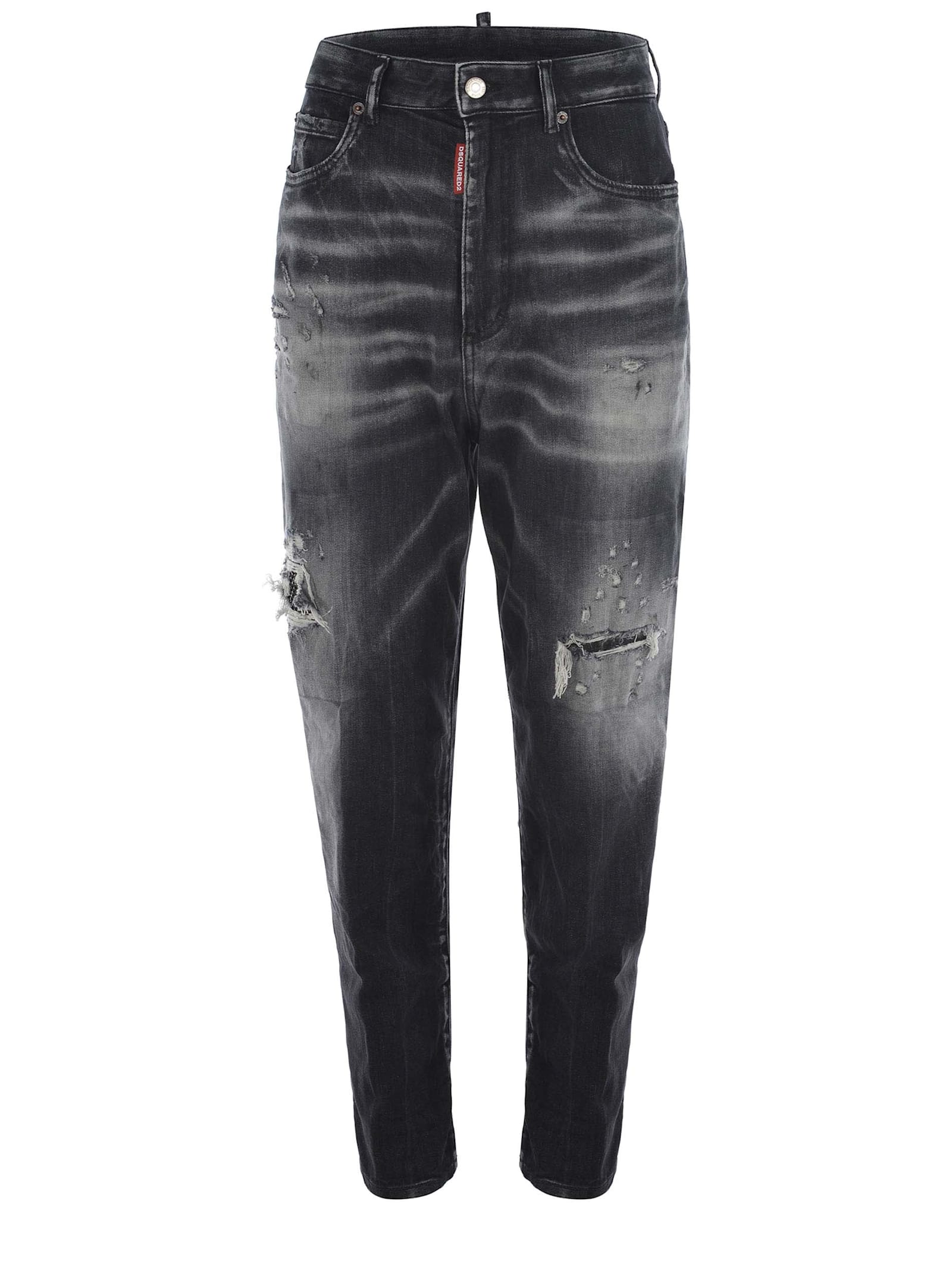 Dsquared2 Distressed Straight-leg Jeans