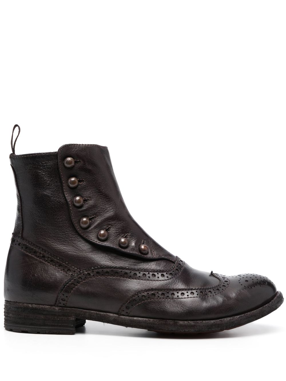 Officine Creative Lexikon 153 皮质短靴 - 褐色