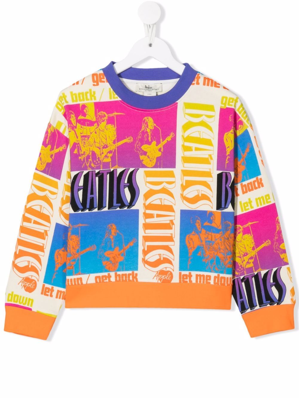 Stella McCartney Kids 斯特拉·麦卡特尼 logo印花圆领卫衣 - 橘色