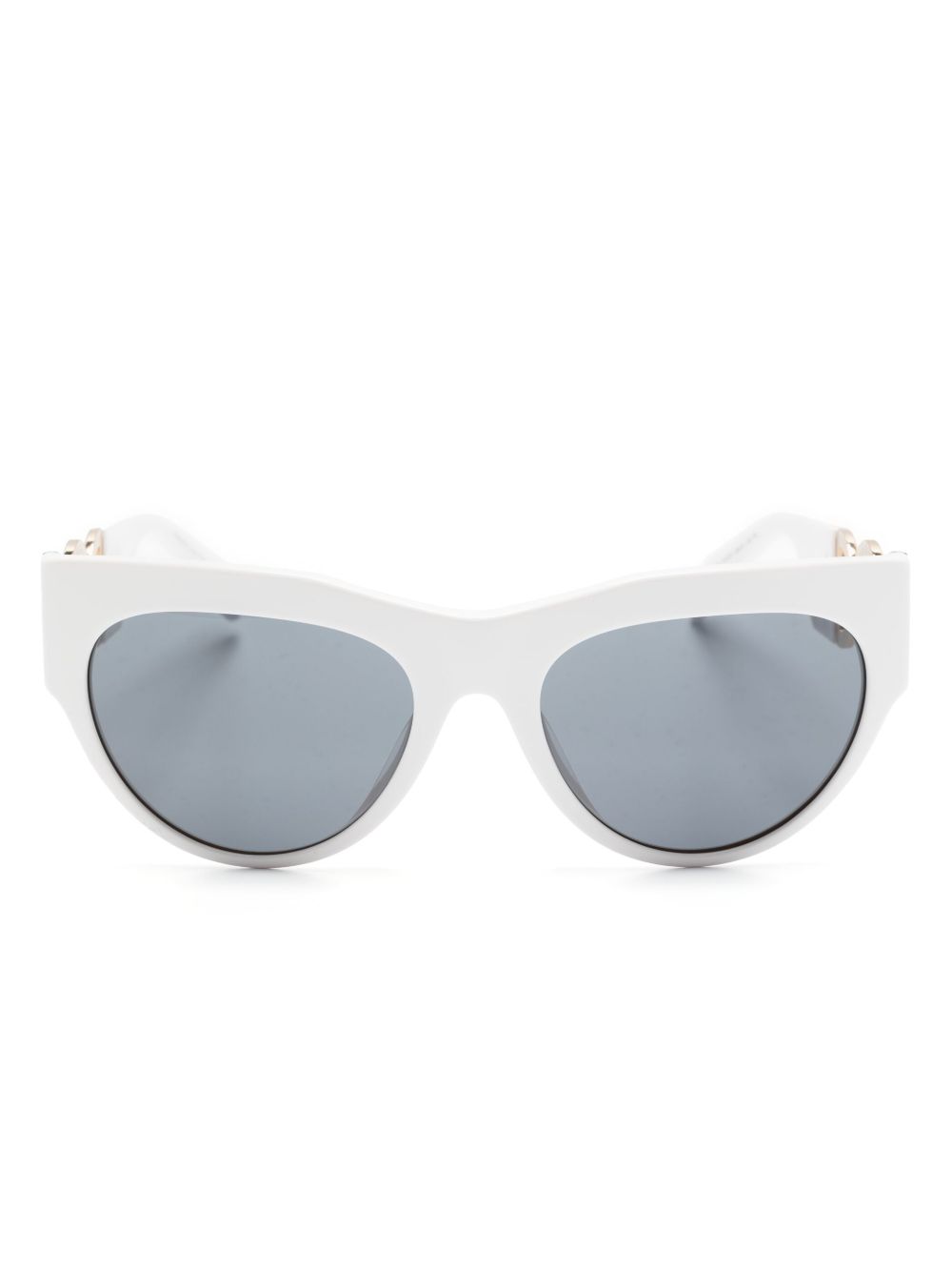 Versace Eyewear 美杜莎猫眼框太阳眼镜 - 白色