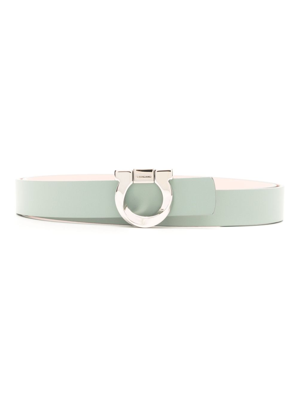 Ferragamo Reversible belt with torchon Gancini - 绿色