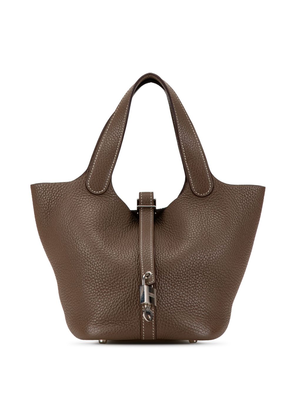 Hermès Pre-Owned Clemence Picotin Lock 18 手提包（2017年典藏款） - 褐色