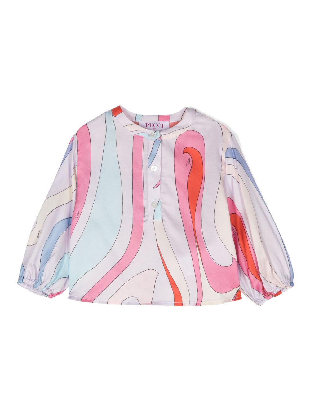 PUCCI Junior Iride 印花衬衫 - 紫色
