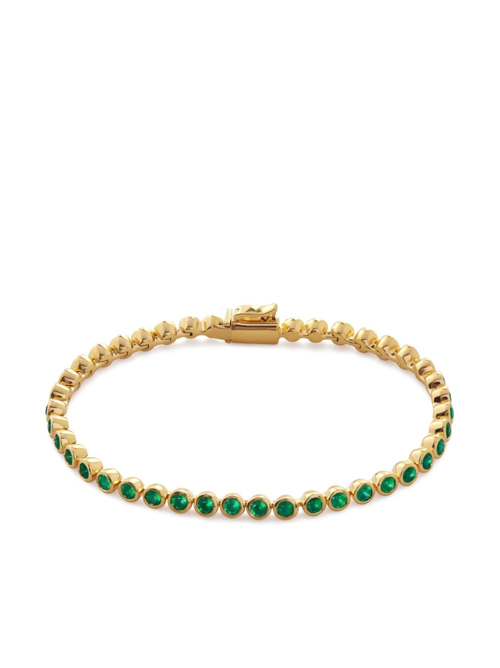Monica Vinader Gemstone Essential Tennis 手链 - 金色
