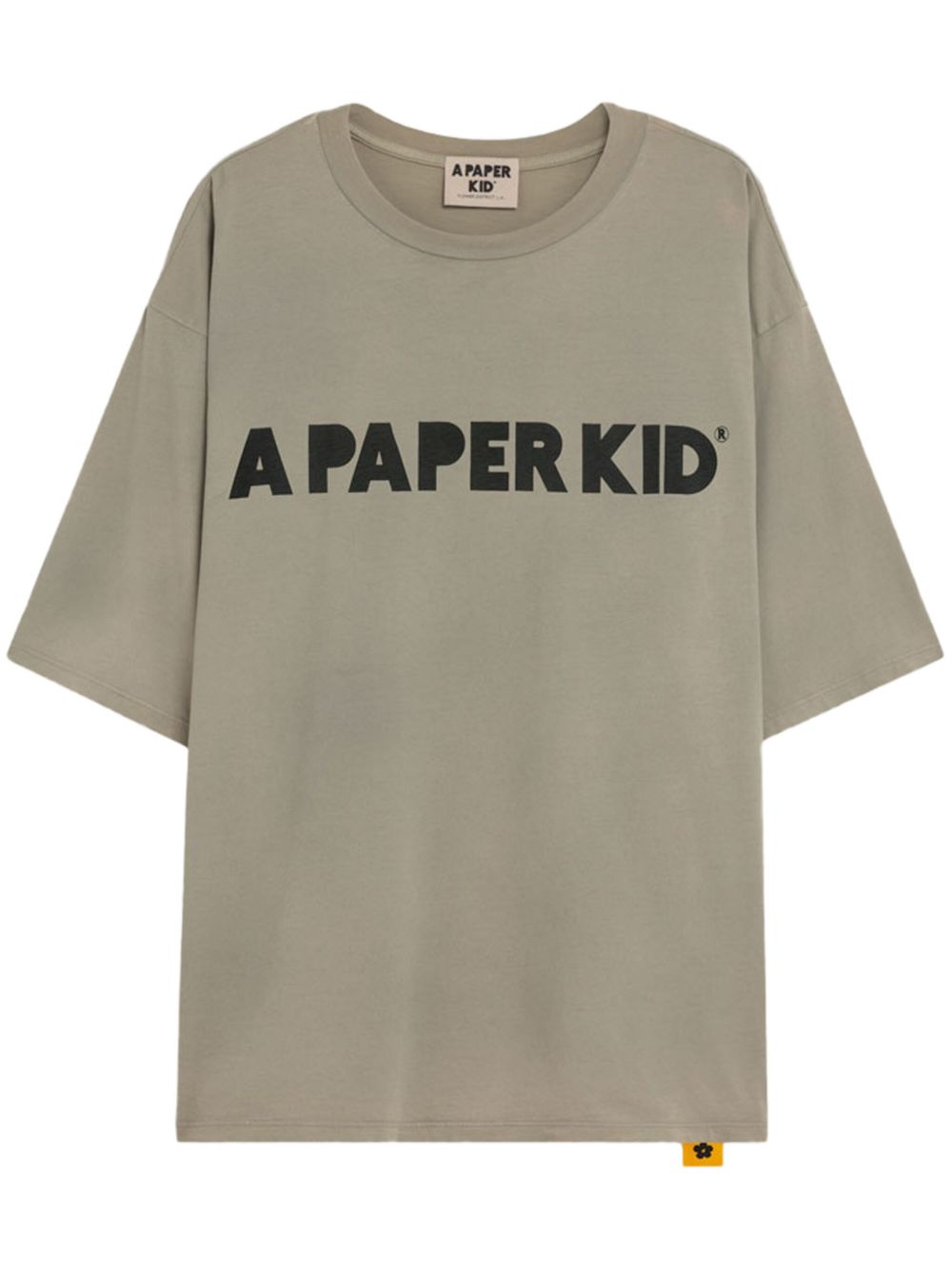 A Paper Kid logo印花T恤 - 灰色