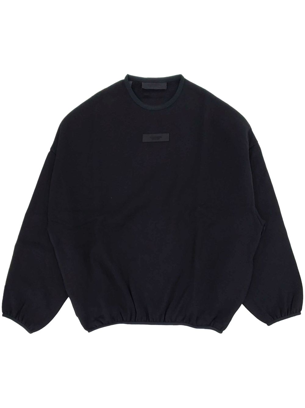 FEAR OF GOD ESSENTIALS 正面标贴弹性松紧腰边卫衣 - 黑色