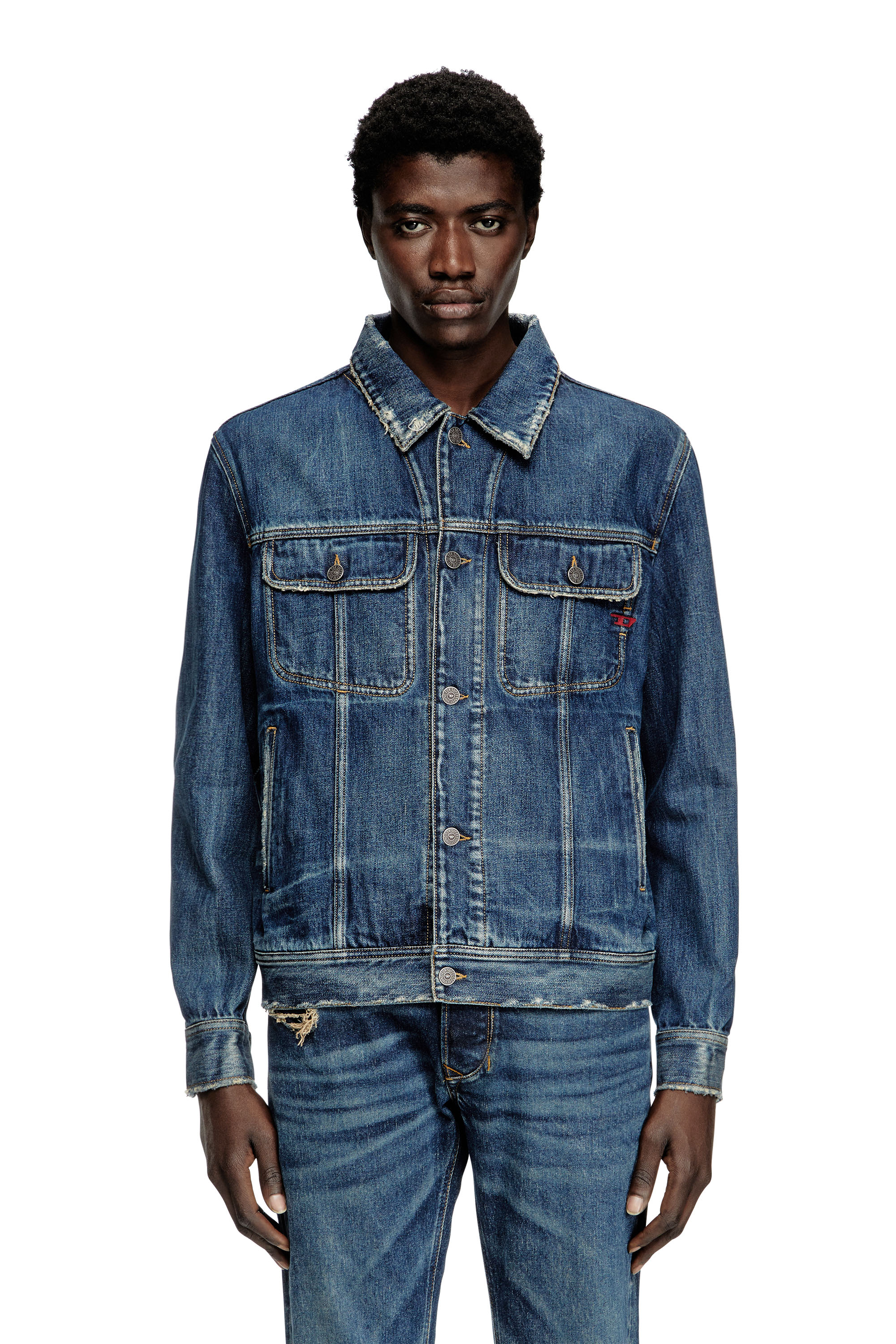 Diesel - Regular-fit trucker jacket - Denim Jackets - Man - Blue