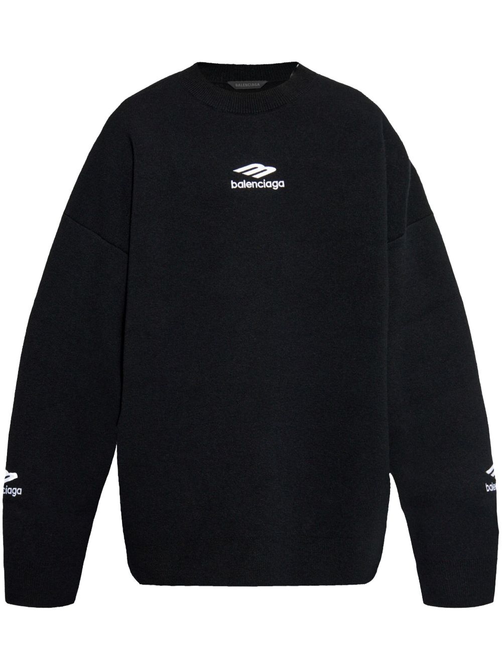 Balenciaga 圆领滑雪毛衣 - 黑色