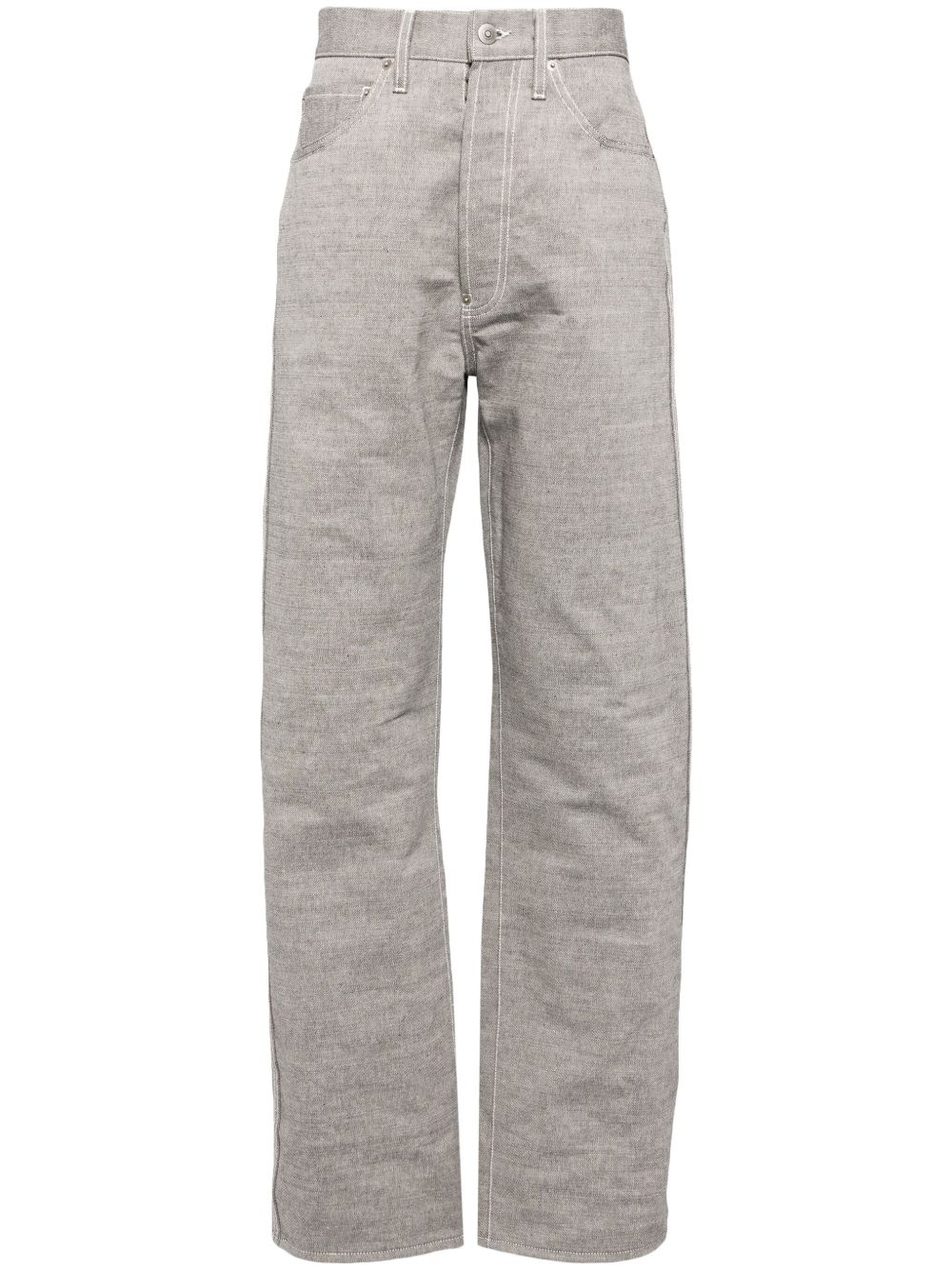 Maison Margiela turn-up-hem straight jeans - 灰色