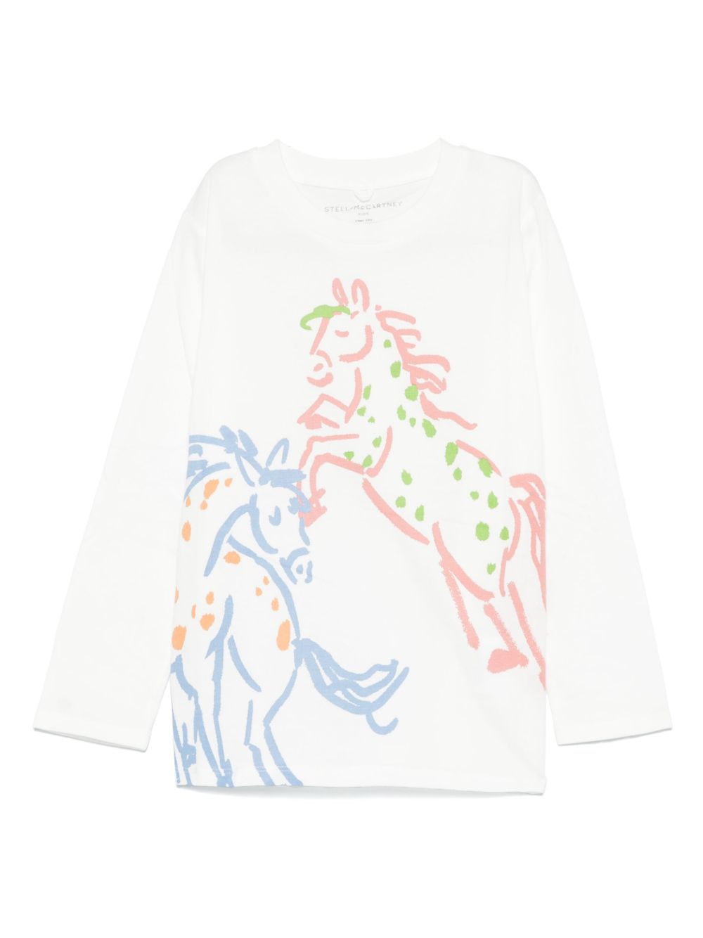 Stella McCartney Kids 插画印花T恤 - 白色