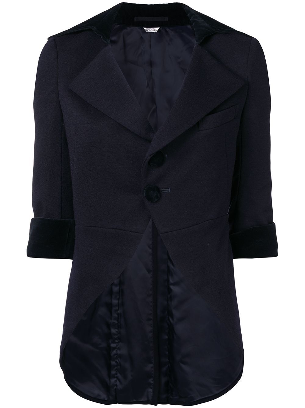 Comme Des Garçons Pre-Owned 古着宽版翻领夹克 - 蓝色
