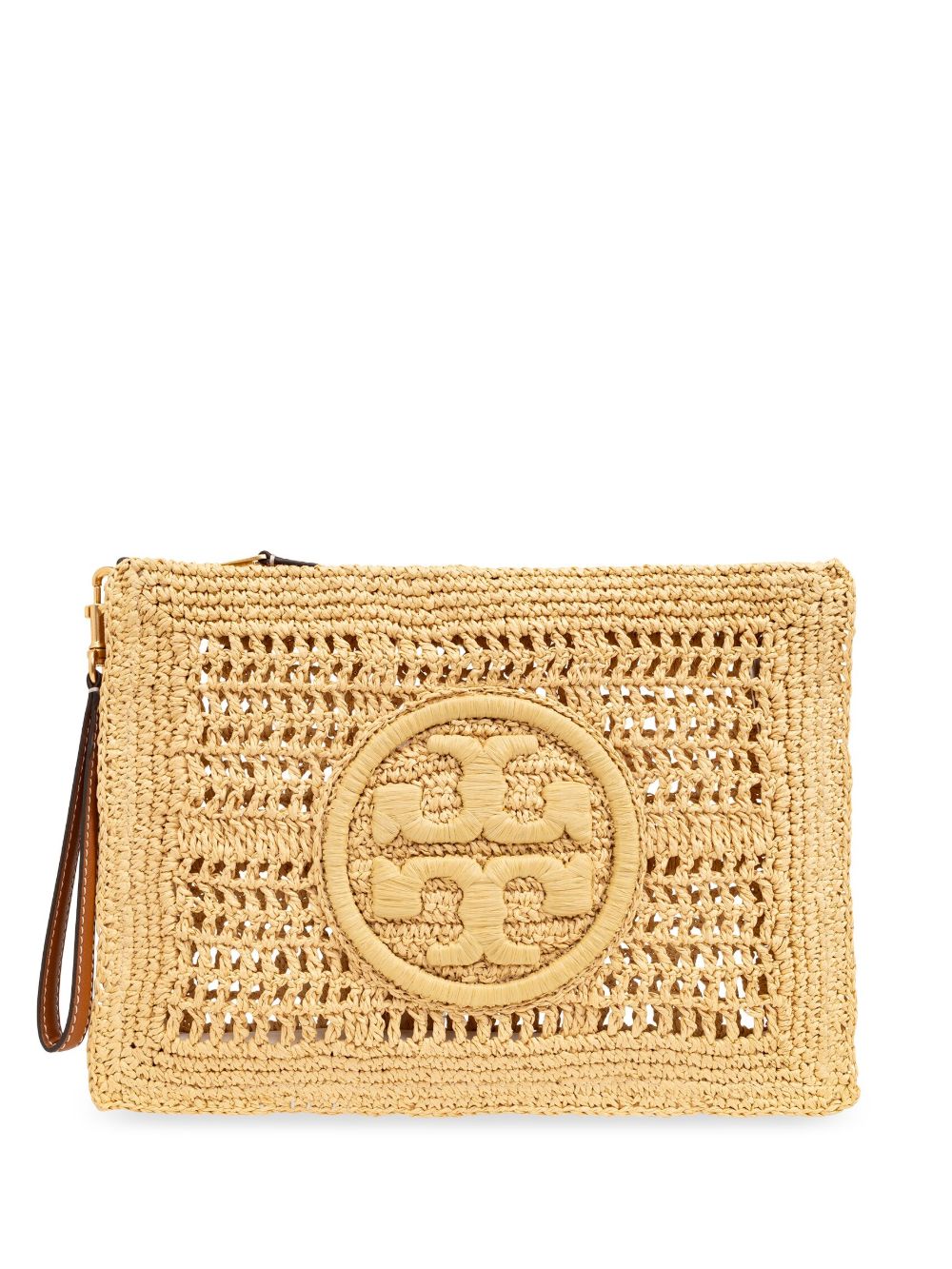 Tory Burch Ella 钩编针织手拿包 - 中性色