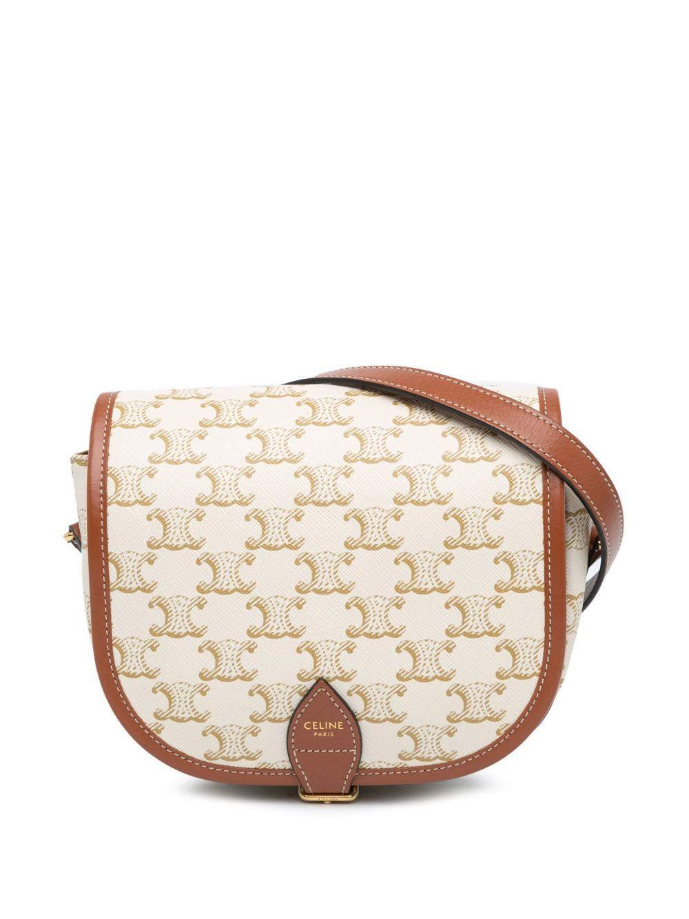 Céline Pre-Owned Triomphe Folco 中号斜挎包（2020年典藏款） - 白色