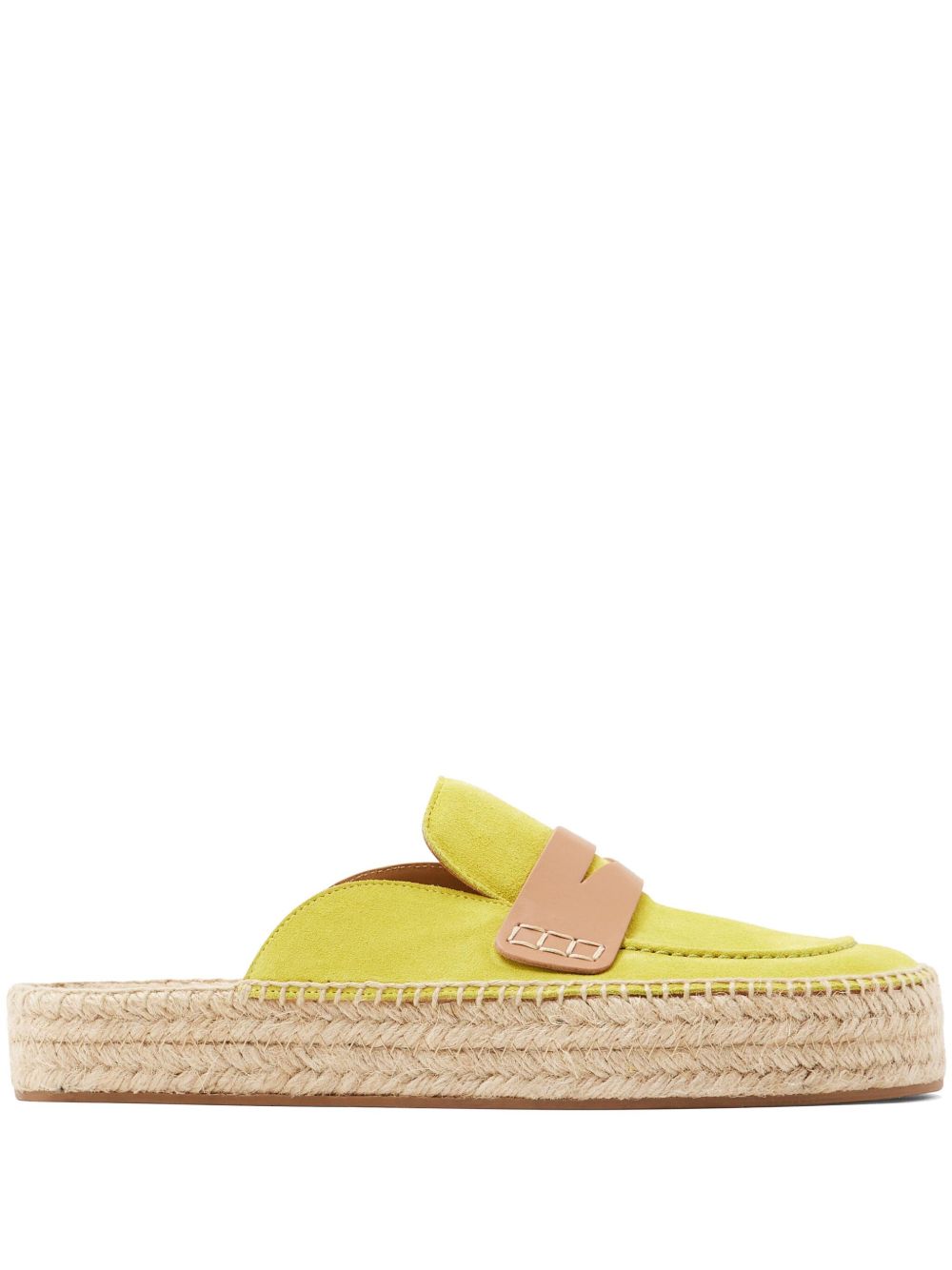 JW Anderson 绒面皮草编穆勒鞋 - 黄色