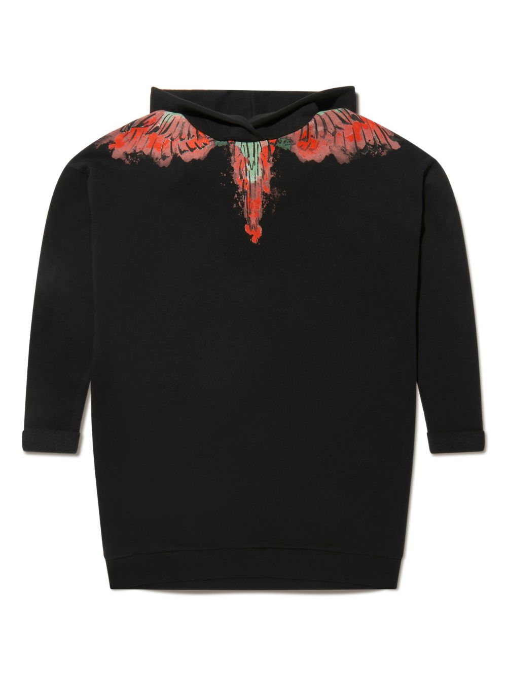Marcelo Burlon County Of Milan Kids 图案印花棉连帽衫 - 黑色