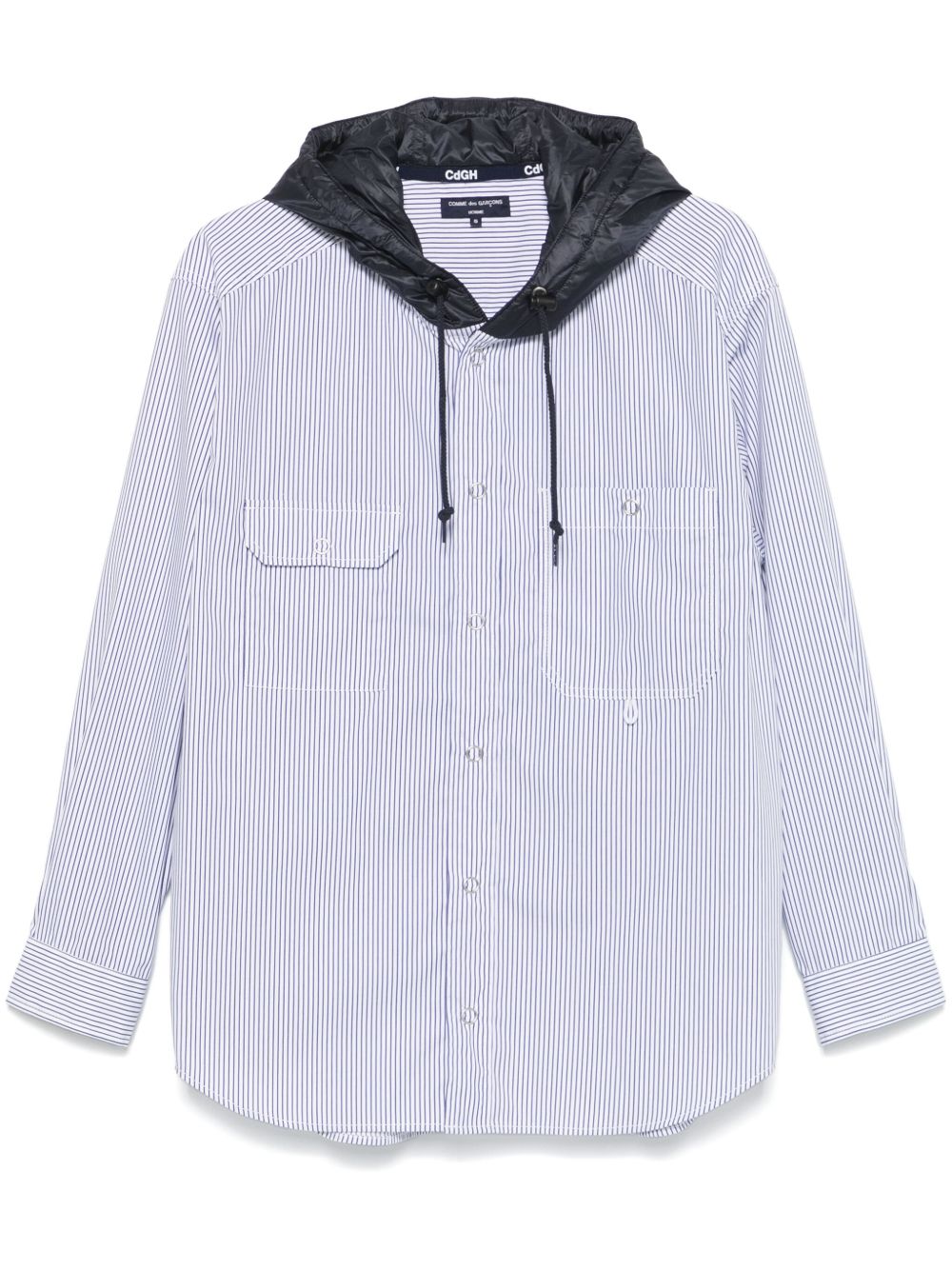 Comme des Garçons Homme 条纹衬衫 - 白色