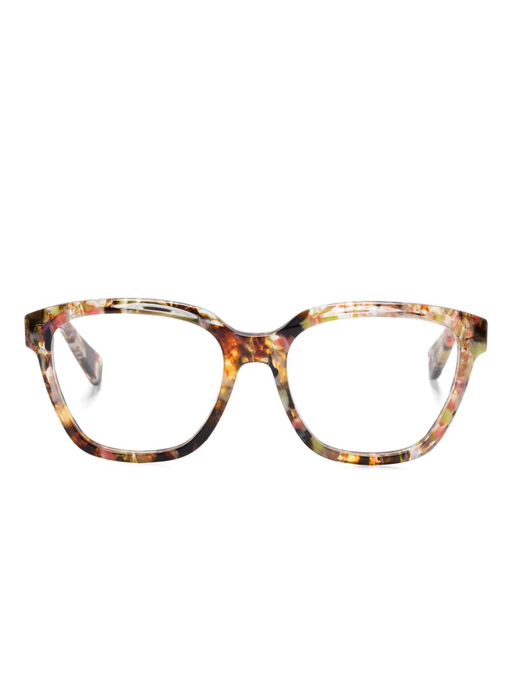 Chloé Eyewear Wayfarer 镜框眼镜 - 橘色