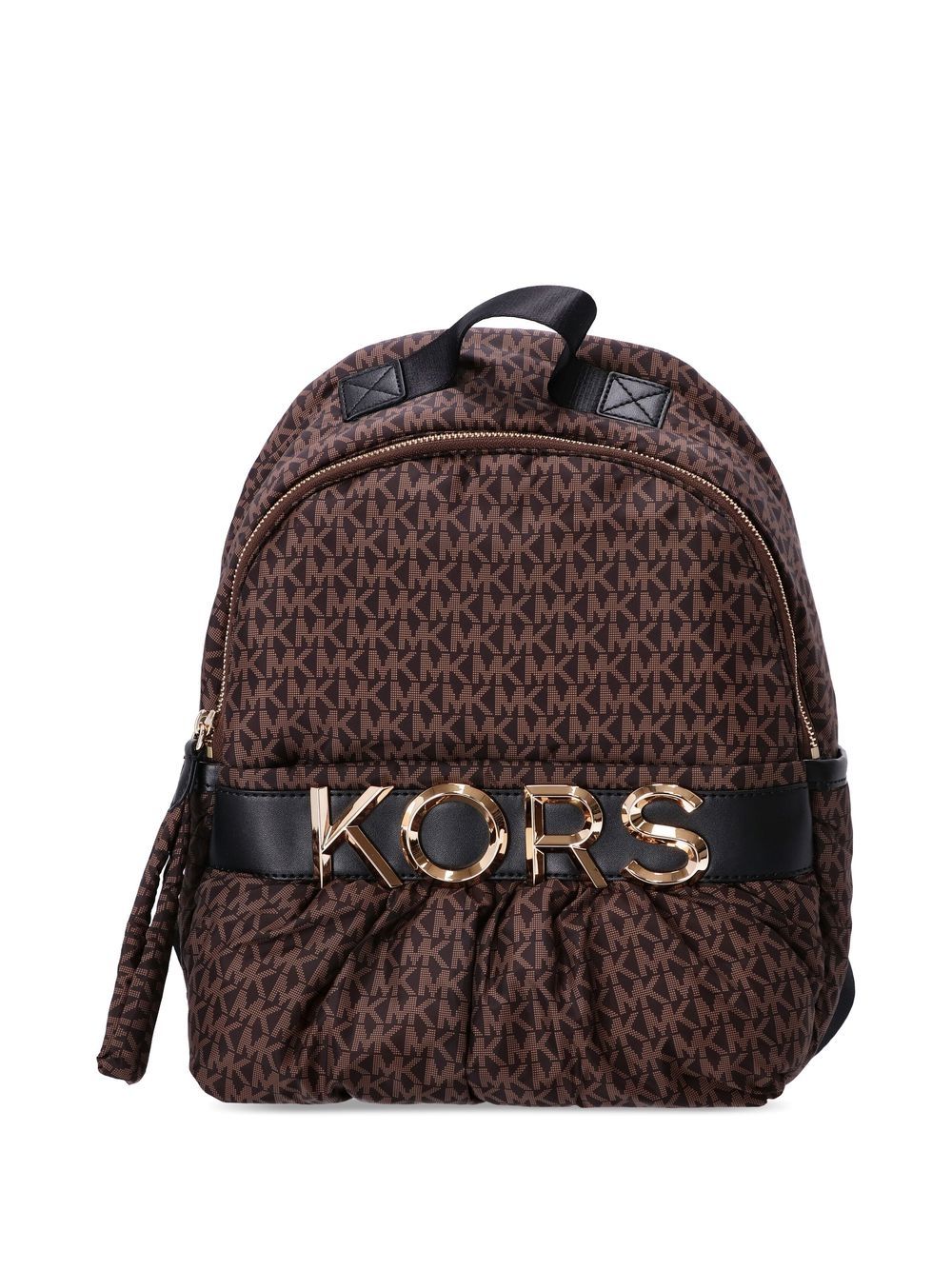 Michael Kors logo标牌细节双肩包 - 褐色