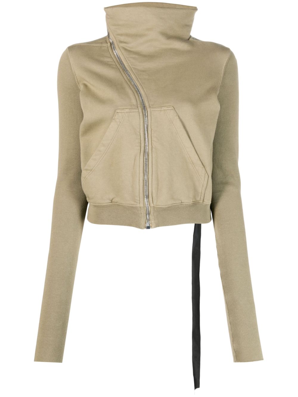 Rick Owens DRKSHDW 系带细节拉链开衫 - 绿色