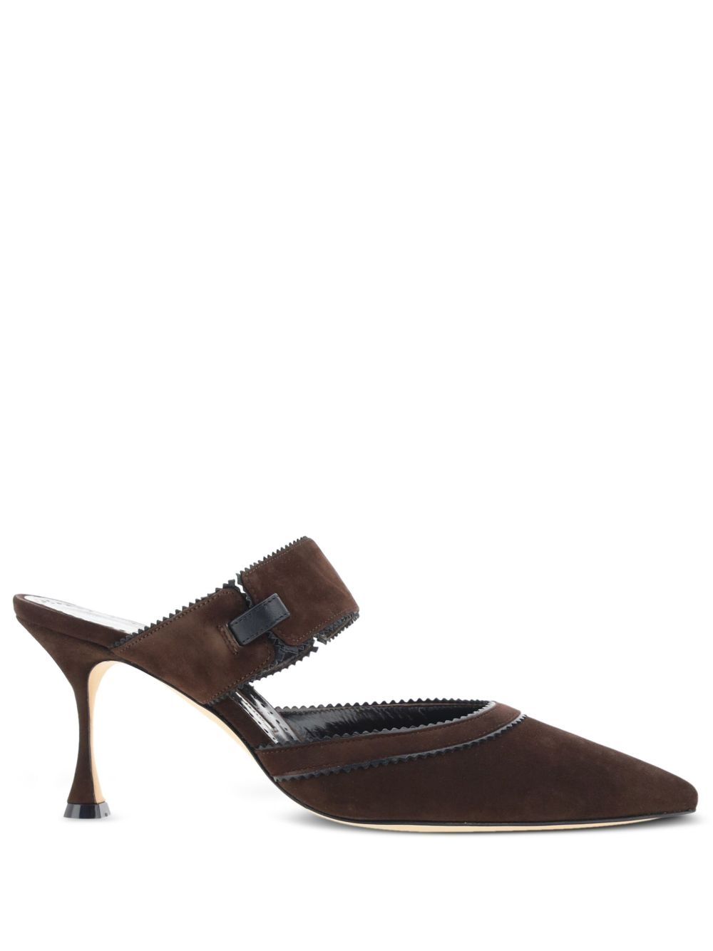 Manolo Blahnik Brontiamusa Rial 中跟穆勒鞋（7厘米） - 褐色