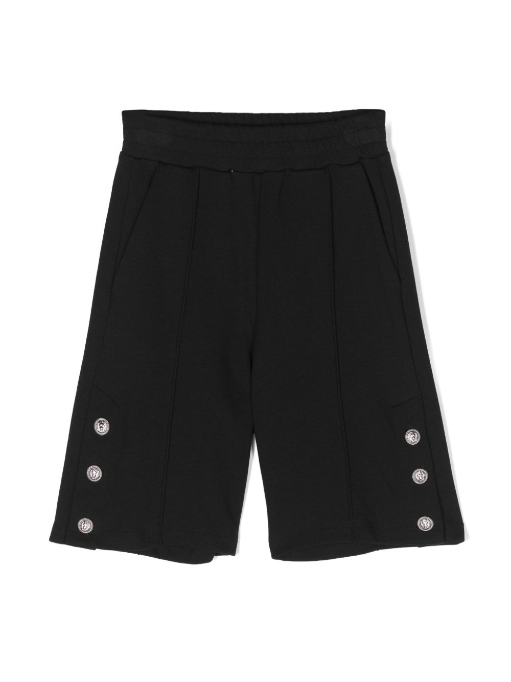 Balmain Kids Tiger Head 平纹针织短裤 - 黑色