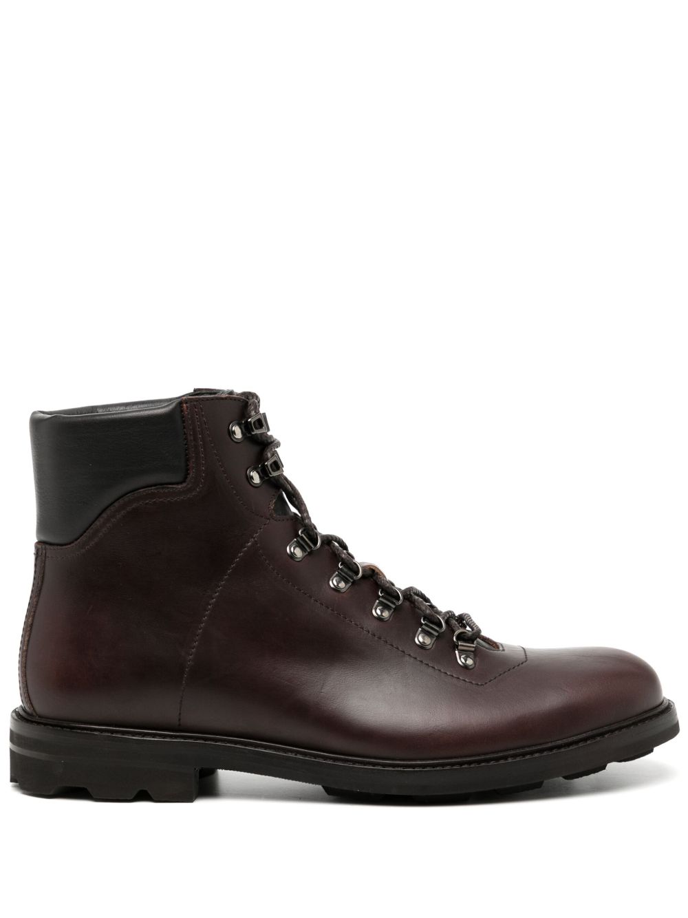 Brioni Oiled 小牛皮登山靴 - 褐色