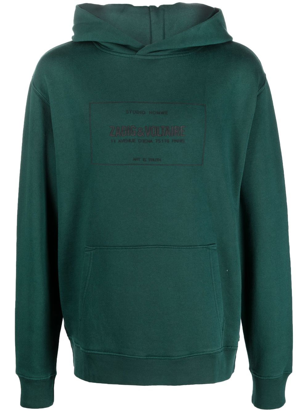 Zadig&Voltaire logo印花连帽衫 - 绿色
