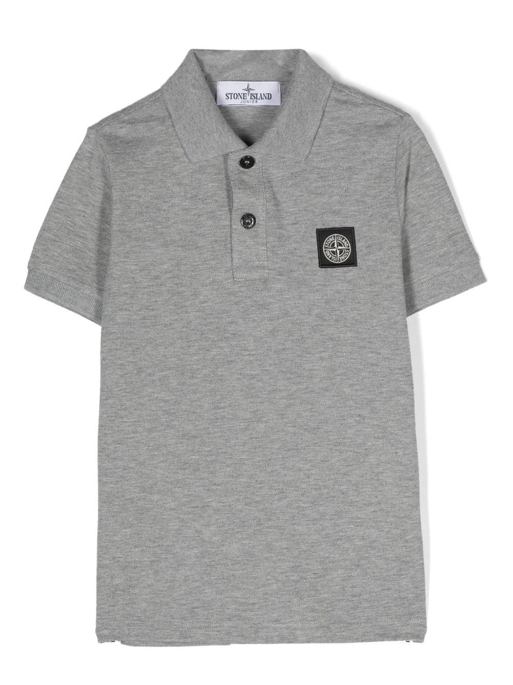 Stone Island Junior 罗盘棉polo衫 - 灰色