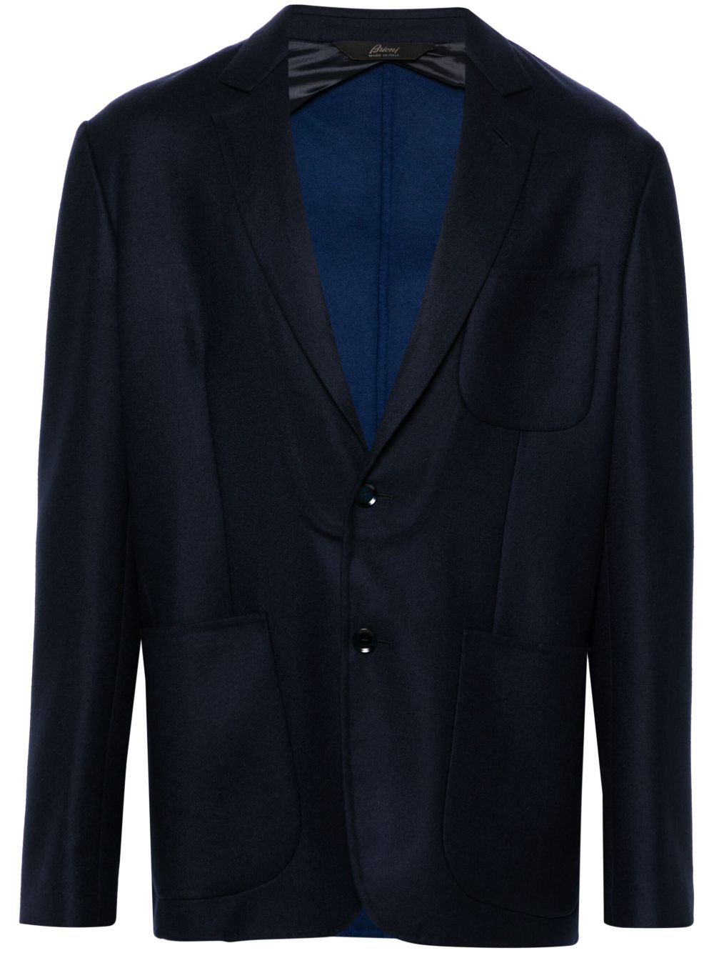 Brioni 毛毡西装夹克 - 蓝色