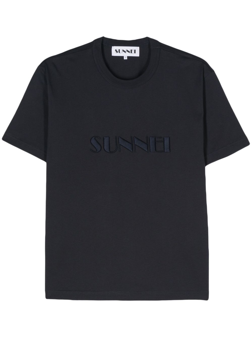 Sunnei logo刺绣T恤 - 蓝色